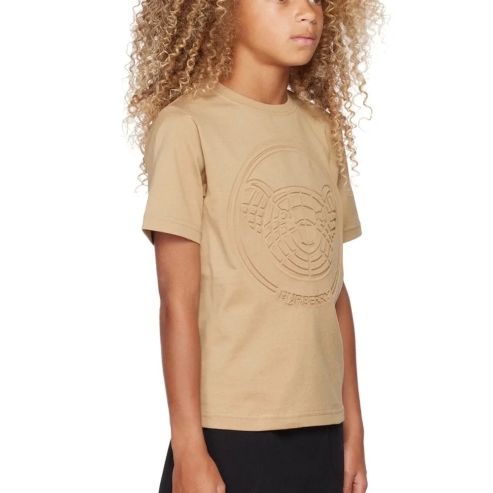 Burberry Boys Thomas Bear Embossed T-Shirt Tan Camel 8Y 128cm
